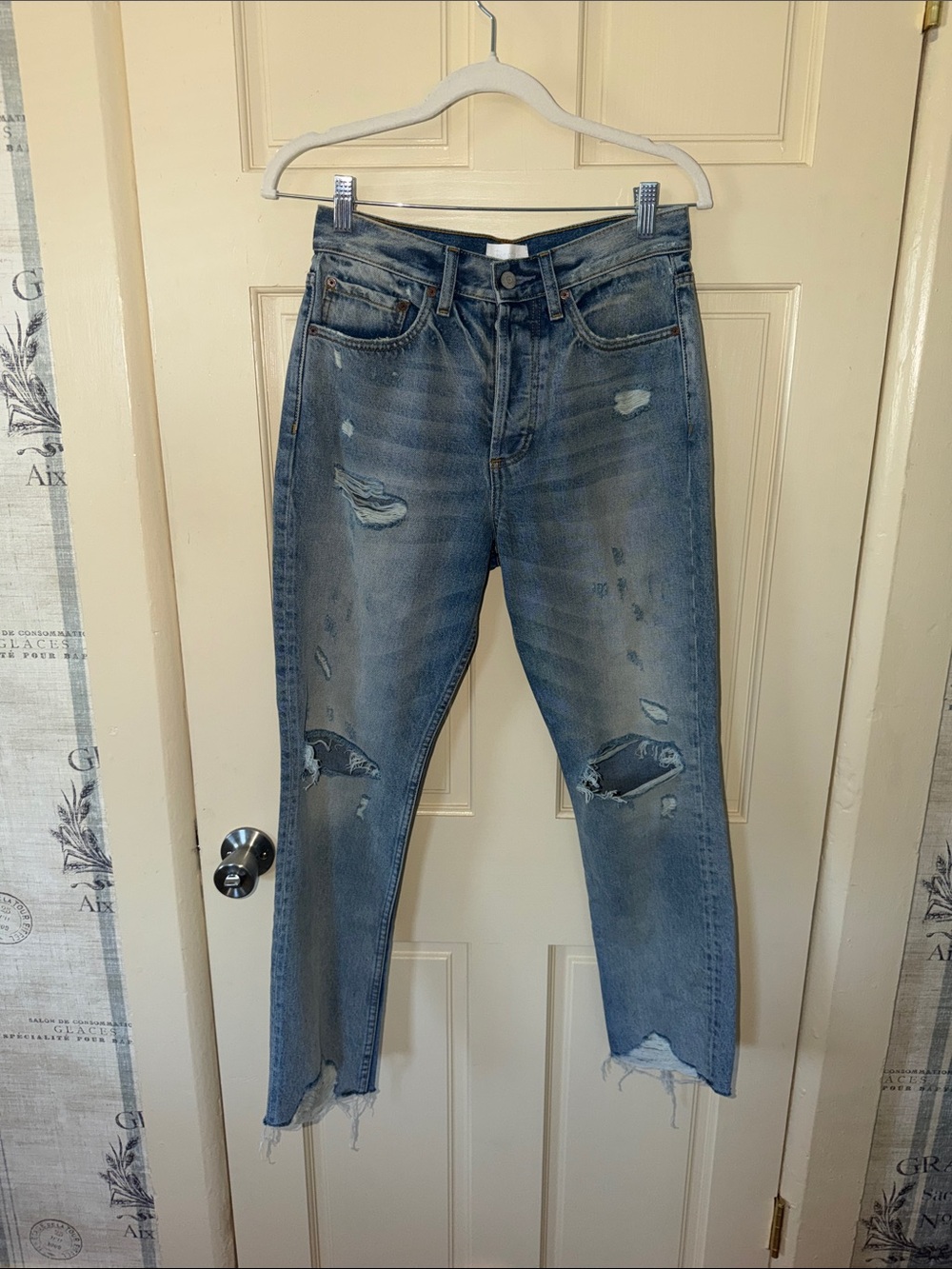 Boyish Distressed Light Blue Boyfriend Jeans